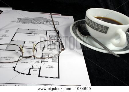 Plan de la casa y café