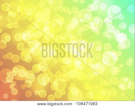 Colorful Summer Background  With Bokeh Effect