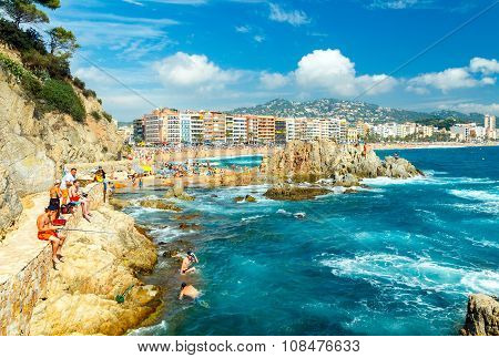 Lloret de mar. City Beach.