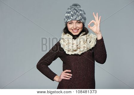 Christmas girl, winter concept.