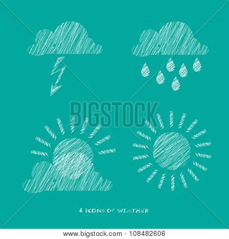 4 icons of weather