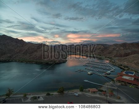 sunset at willow beach arizona nevada border, National Fish Hatchery