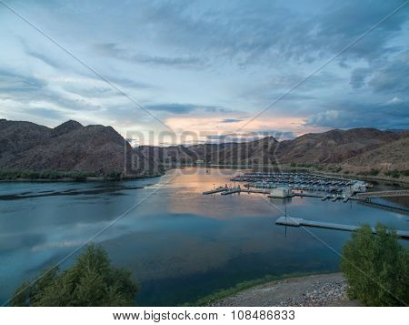 sunset at willow beach arizona nevada border, National Fish Hatchery