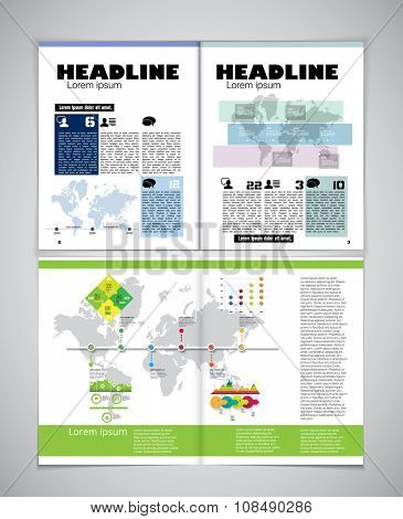 Newspaper template, vector