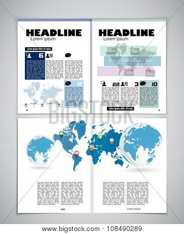 Newspaper template, vector