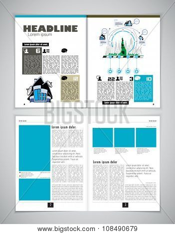 Newspaper template, vector