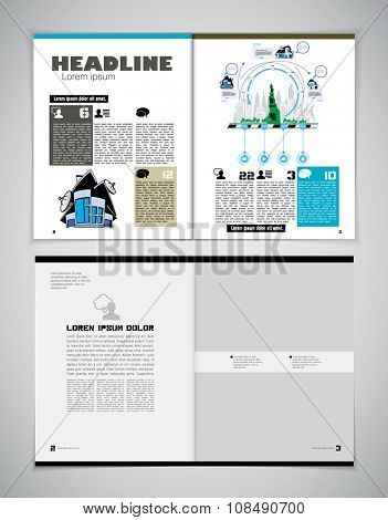 Newspaper template, vector