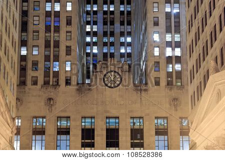 Chicago Board Of Trade Building At Night