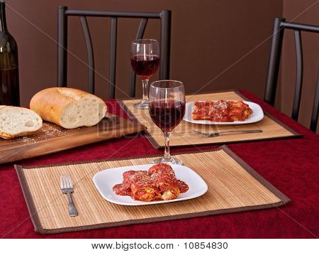 Manicotti Abendessen
