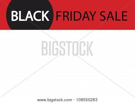 Black Friday Poster With White Background