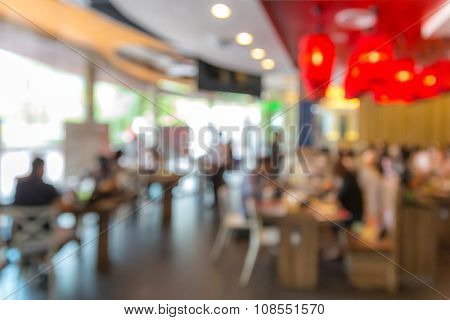 Abstrast Blurred background : restaurant cafe blur with bokeh