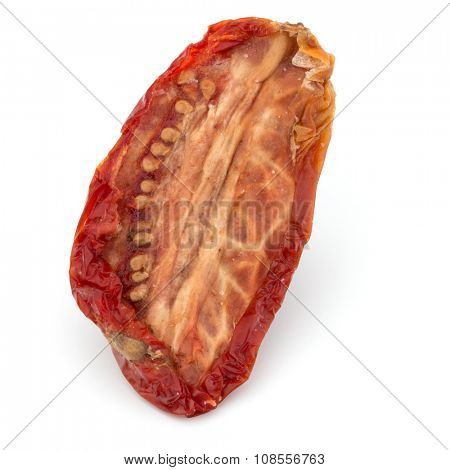 Dried tomato isolated on white background cutout