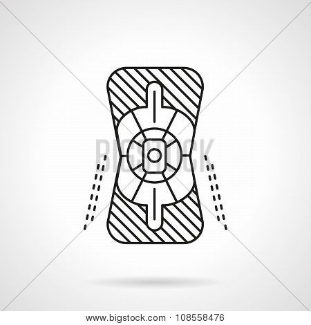 Knee protector flat line vector icon