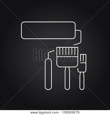 paint brush icon set