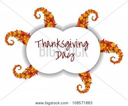 Thanksgiving Day With Autumn Swirls