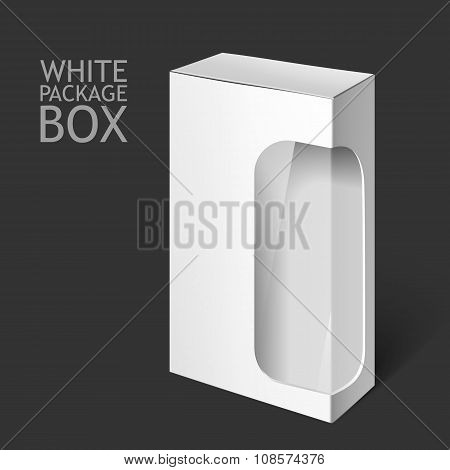 White Package Box with Window. Mockup Template