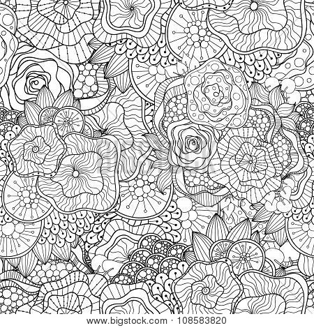 Abstract wavy seamless pattern