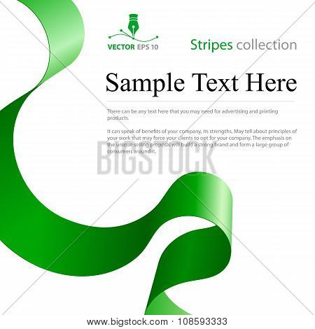 Green Ribbon Background