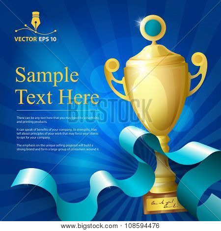 Vector Sport Background With Cup