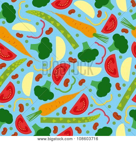 Vegetables Seamless Pattern