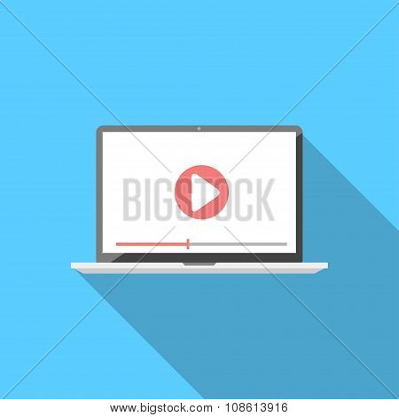 Laptop And Online Video