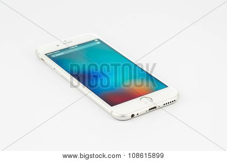 Varna, Bulgaria - November 17, 2015: Cell Phone Model Iphone 6S Has Led-backlit Ips Lcd, 12 Mp Camer