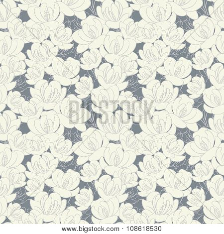 vector floral seamless pattern in rertro style