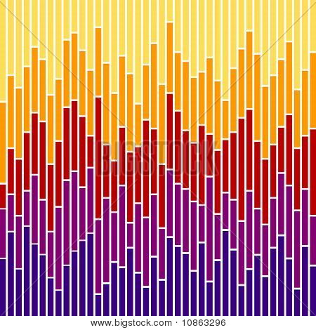 Bar Chart Stripes-sunset Colours