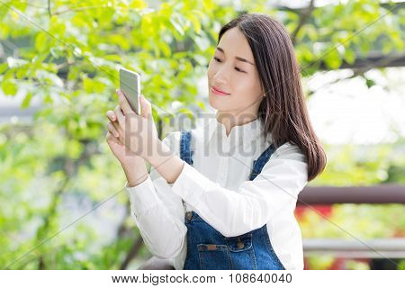 Self-timer Girl In The Park