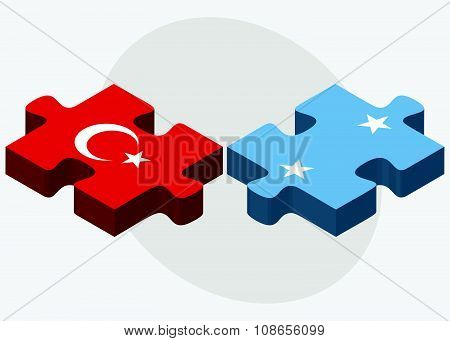 Turkey And Micronesia Flags