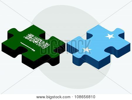 Saudi Arabia And Micronesia Flags