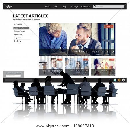 Lastest Article Webpage Advertising Announcement Concept