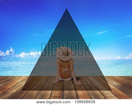Summer Togetherness Friendship Triangle Copy Space Concept