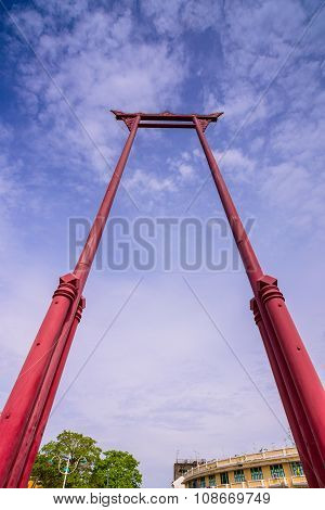 The Giant Swing Of Buddha, Wat Suthat Bangkok, Thailand.