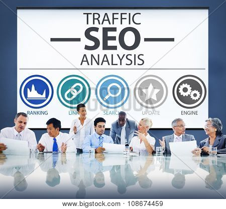 Search Engine Optimisation Analysis Information Data Concept