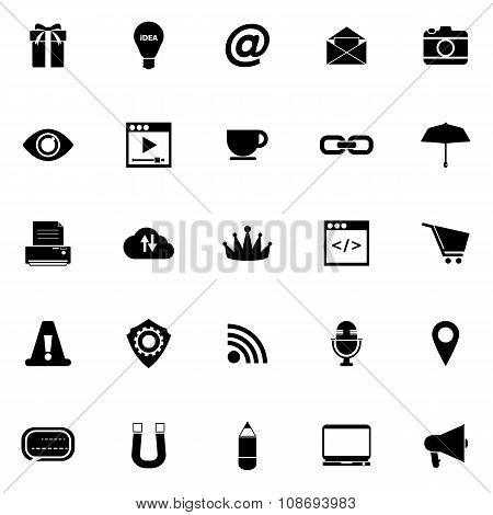 Internet Website Icons On White Background