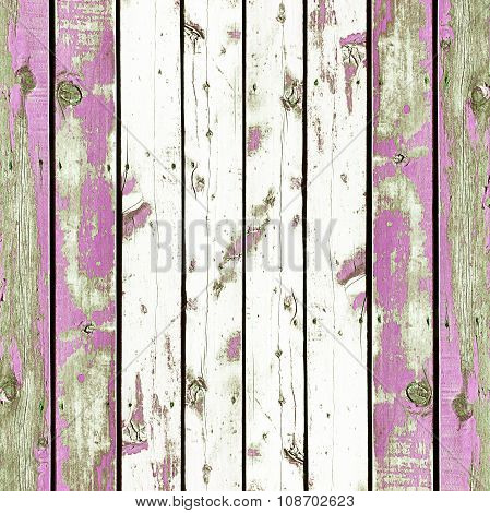 Wooden Wall Background Or Texture, The Old Walls Are Painted Purple Vintage