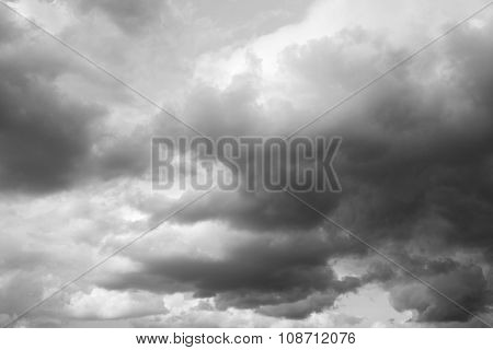 Cloudy sky.