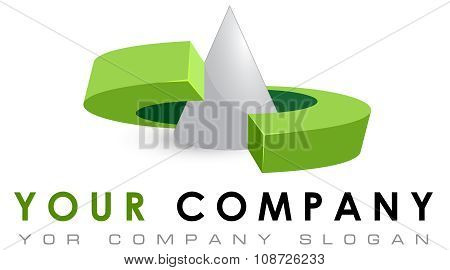 Logo template geometric shapes