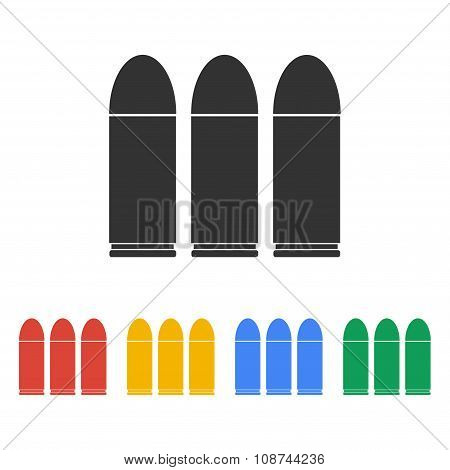 Bullet Icon. Flat Design Style.