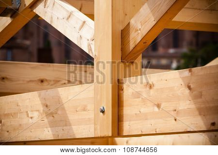 Construction Of New Wooden House