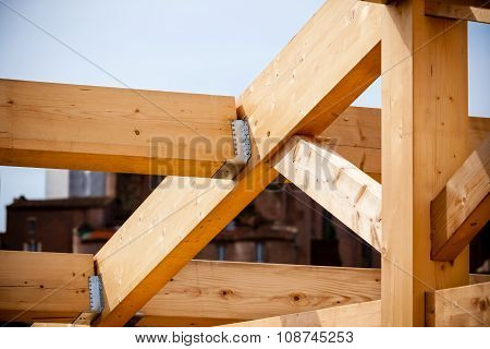 Construction Of New Wooden House