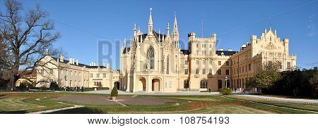 Lednice romantic castle, Czech Republic, Europe