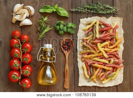 Whole Wheat Pasta, Vegetables,  Herbs And Olive Oil