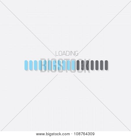 vector flat white modern design progress bar