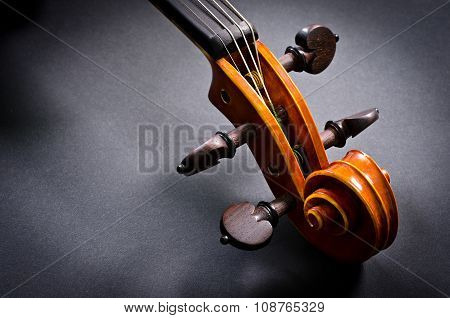 wooden violin head