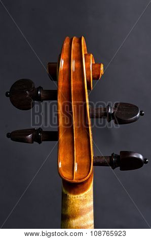 wooden violin head