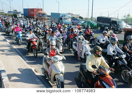 Crowded, Vietnam, Asia ctiy, vehicle, exhaust fumes,