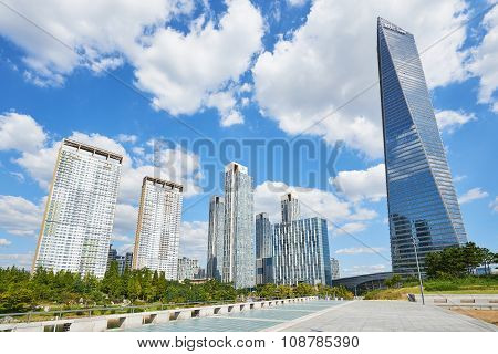 Songdo, Korea - September 07, 2015: Songdo International Business District