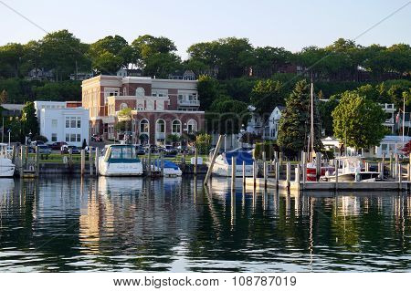 Boats Docked at Marina